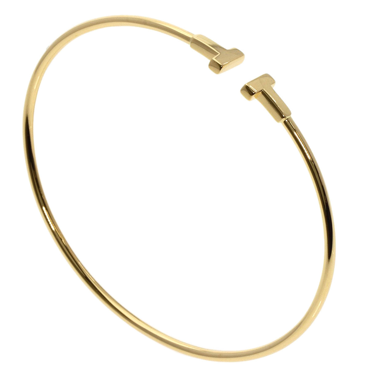 TIFFANY&Co.   Bracelet T Narrow Wire Large Model K18 Yellow Gold Ladies