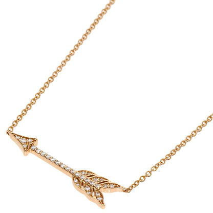 TIFFANY&Co.   Necklace Arrow Diamond K18 Pink Gold Ladies