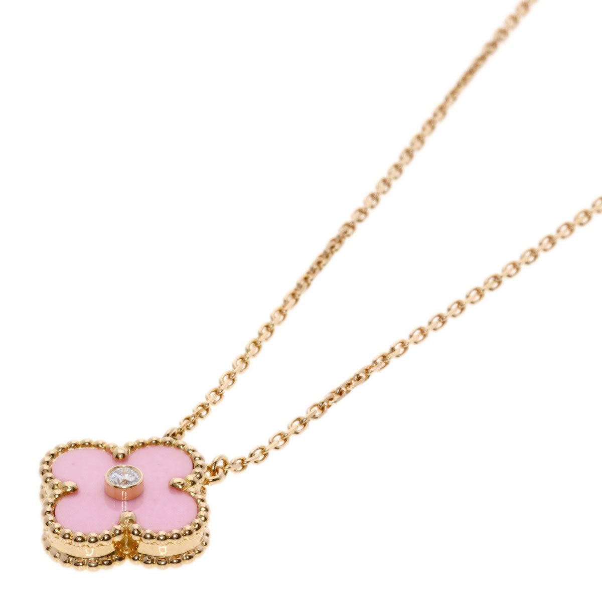 Van Cleef & Arpels   Necklace Vintage Alhambra Sevres 1P Diamond K18 Pink Gold Ladies