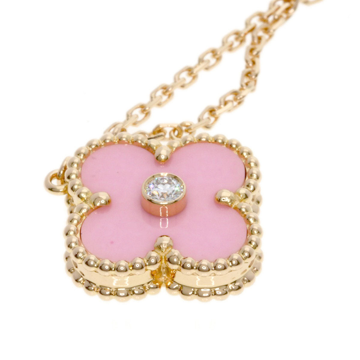 Van Cleef & Arpels   Necklace Vintage Alhambra Sevres 1P Diamond K18 Pink Gold Ladies