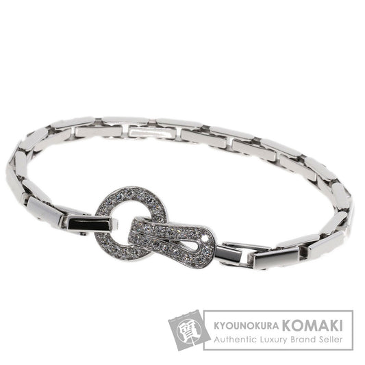 CARTIER Agraph Diamond Bracelet K18 White Gold Ladies [Used]