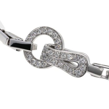 CARTIER Agraph Diamond Bracelet K18 White Gold Ladies [Used]