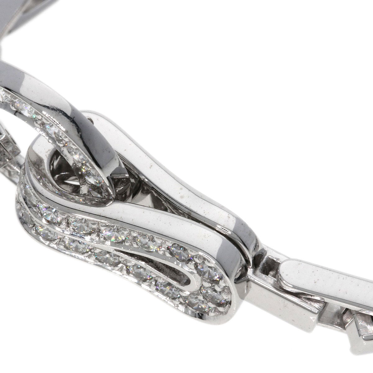 CARTIER Agraph Diamond Bracelet K18 White Gold Ladies [Used]