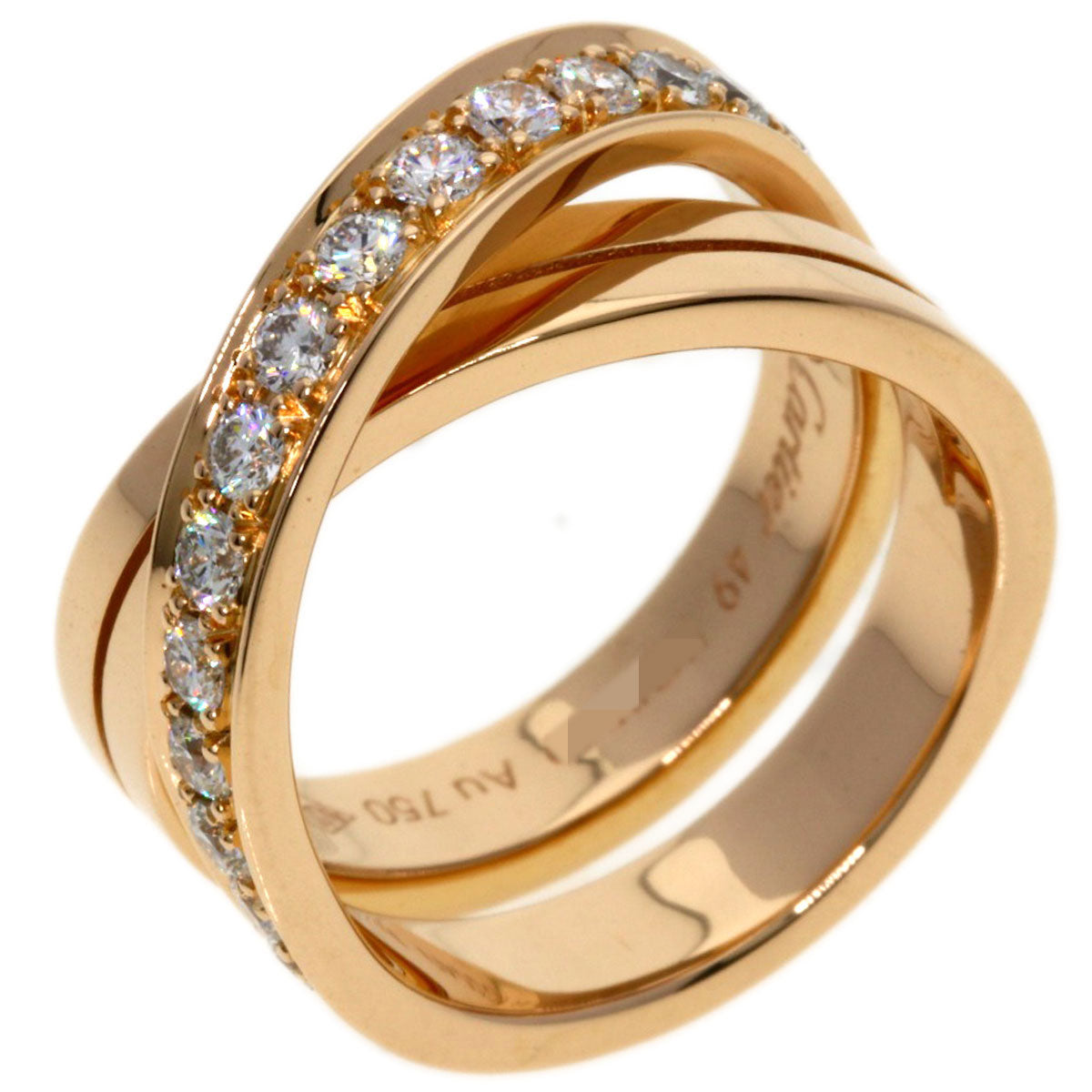 CARTIER   Ring Etansel de Cartier Diamond # 49 K18 Pink Gold Ladies