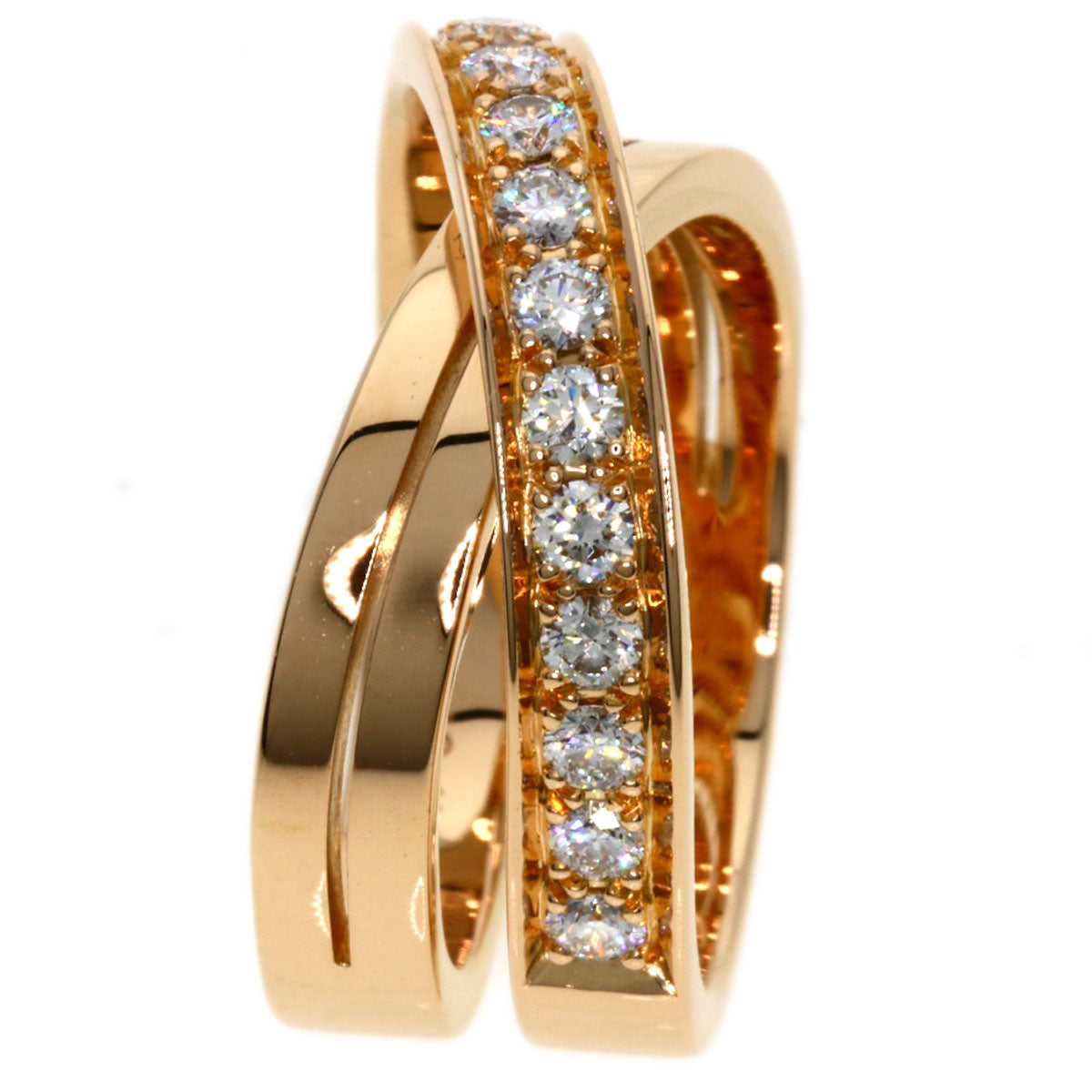 CARTIER   Ring Etansel de Cartier Diamond # 49 K18 Pink Gold Ladies