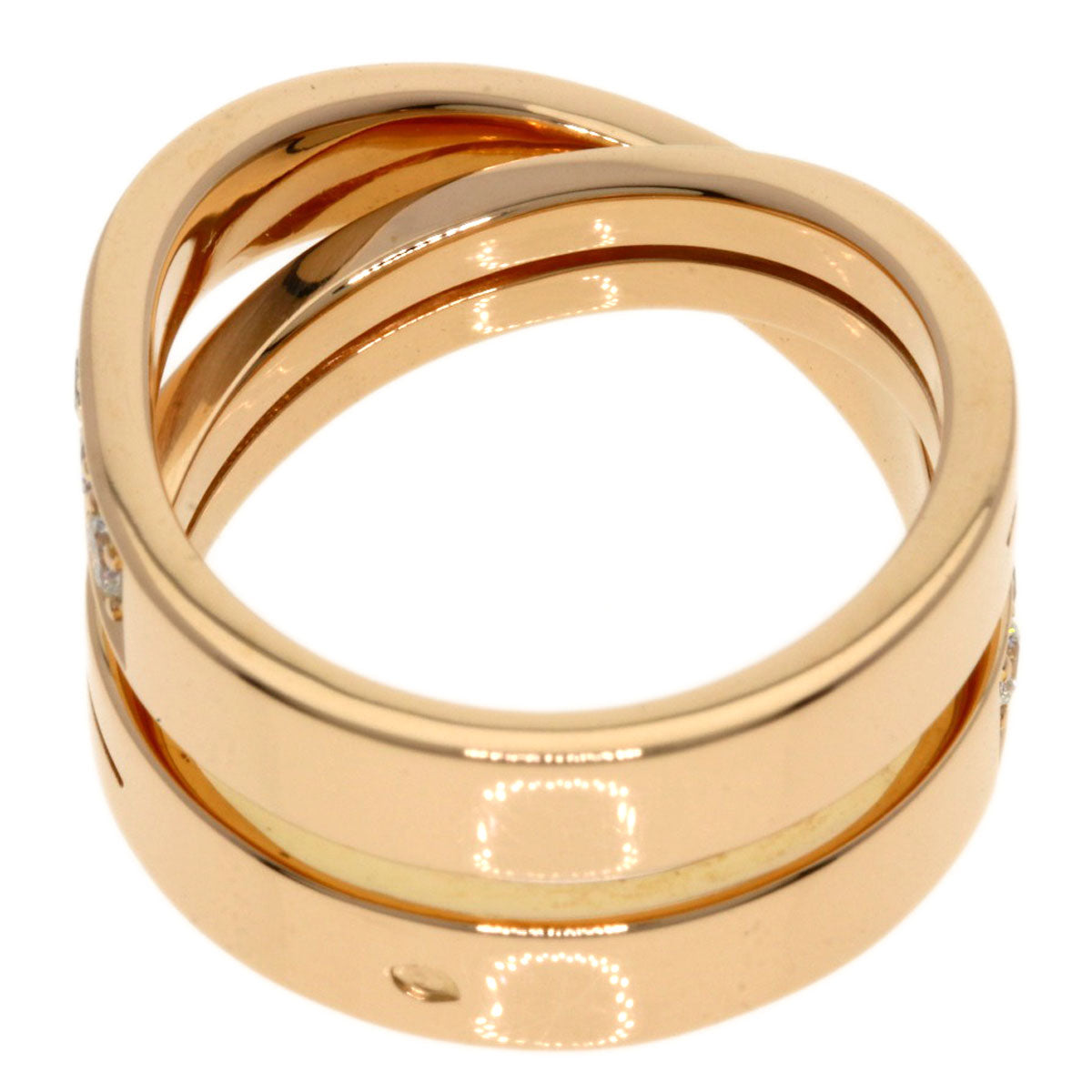 CARTIER   Ring Etansel de Cartier Diamond # 49 K18 Pink Gold Ladies