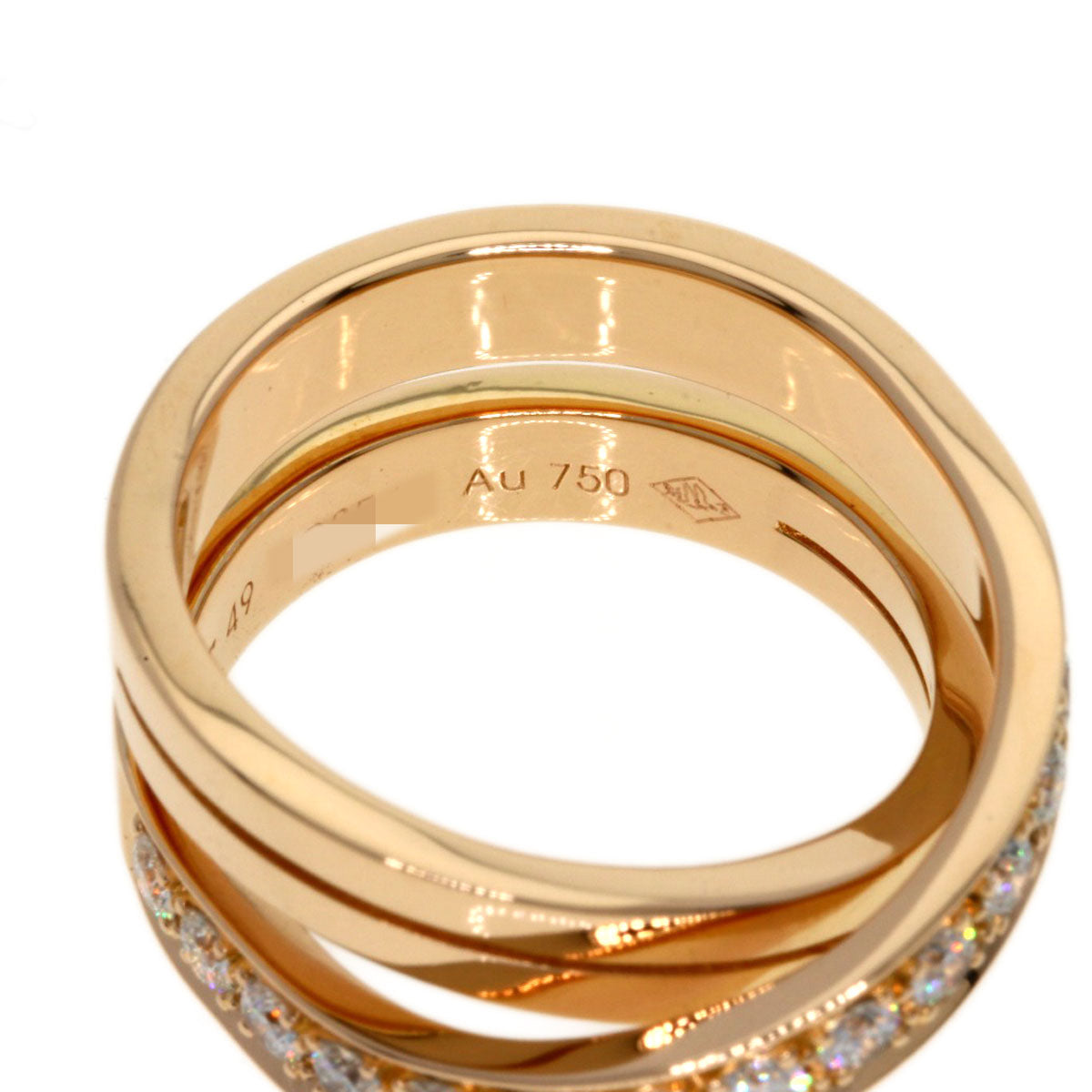 CARTIER   Ring Etansel de Cartier Diamond # 49 K18 Pink Gold Ladies