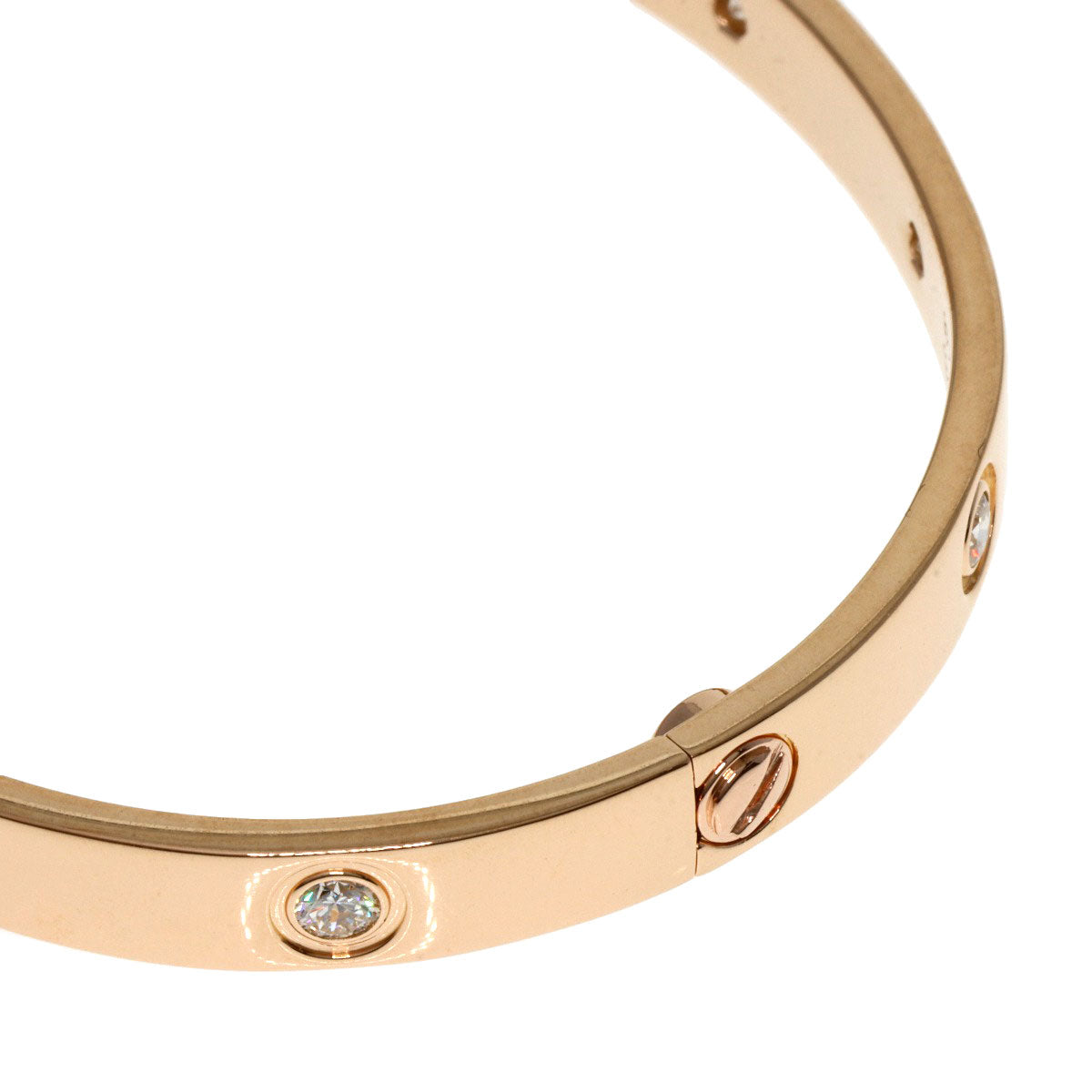 CARTIER   Bracelet LOVE Bracelets Diamond with Driver #17 K18 Pink Gold Ladies