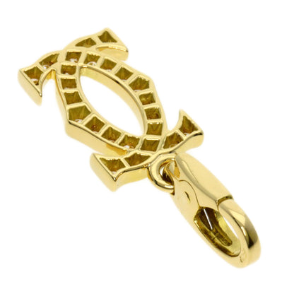 CARTIER   Pendant top Charm 2C Diamond K18 Yellow Gold Ladies