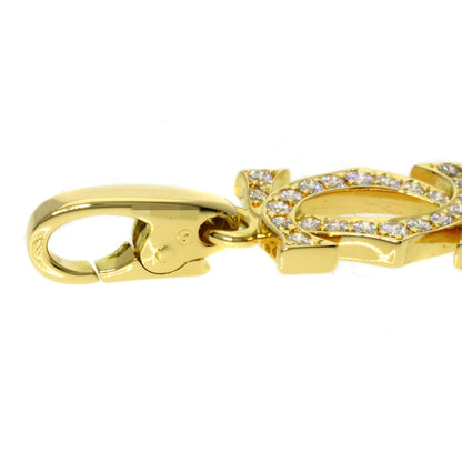 CARTIER   Pendant top Charm 2C Diamond K18 Yellow Gold Ladies