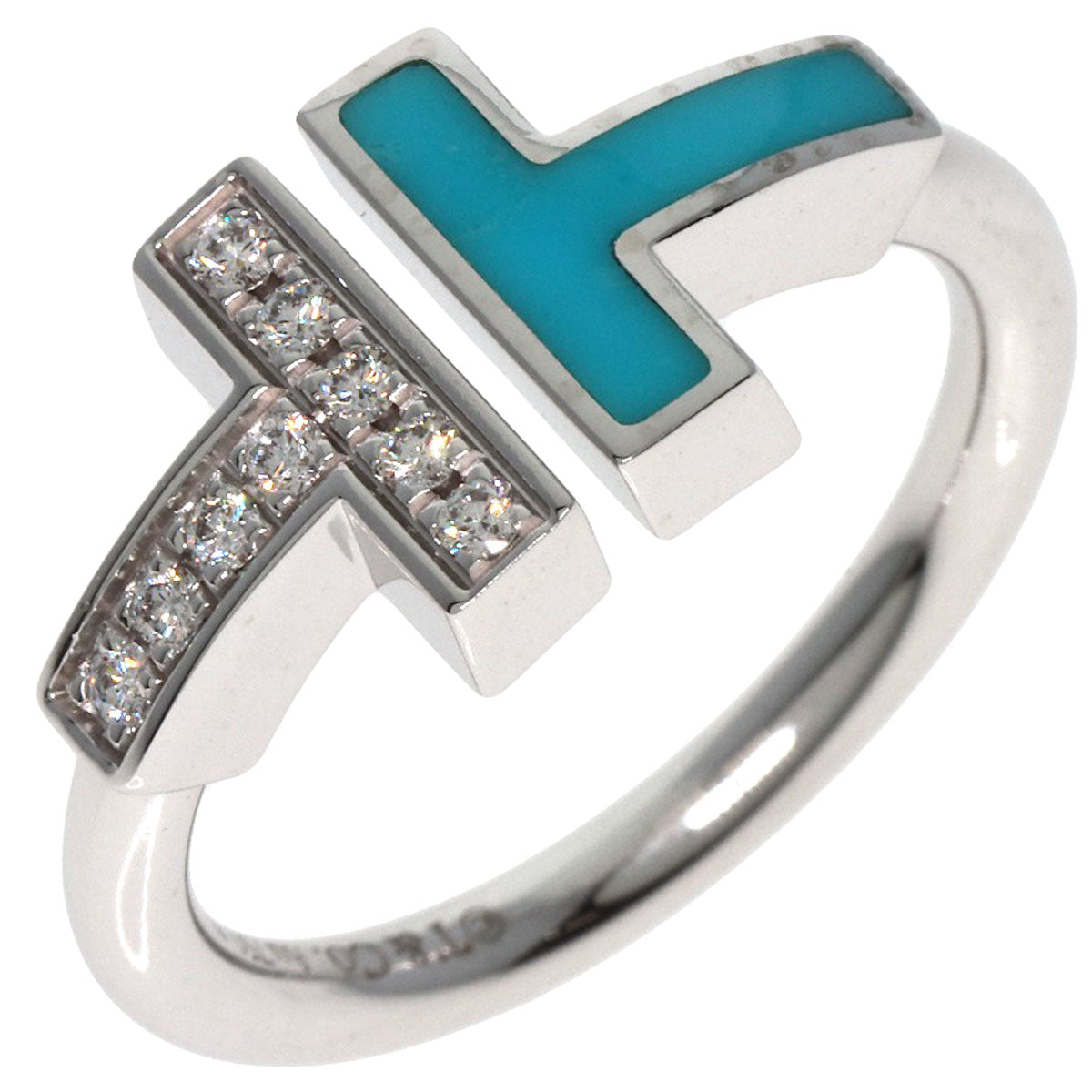 TIFFANY&Co.   Ring TWire Diamond K18 White Gold Ladies