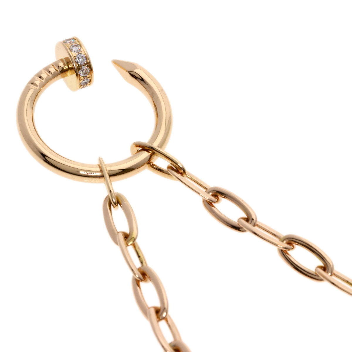 CARTIER Juste uncle Diamond Necklace K18 Pink Gold Ladies [Used]