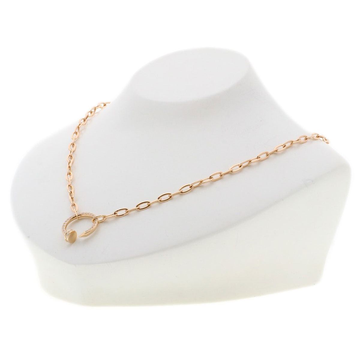 CARTIER Juste uncle Diamond Necklace K18 Pink Gold Ladies [Used]