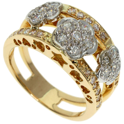 Ponte Vecchio Diamond Ring K18 Yellow Gold K18 White GoldLadies [Used]