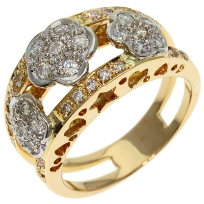 Ponte Vecchio Diamond Ring K18 Yellow Gold K18 White GoldLadies [Used]