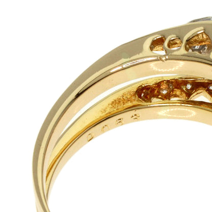 Ponte Vecchio Diamond Ring K18 Yellow Gold K18 White GoldLadies [Used]