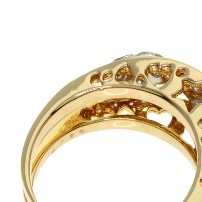 Ponte Vecchio Diamond Ring K18 Yellow Gold K18 White GoldLadies [Used]