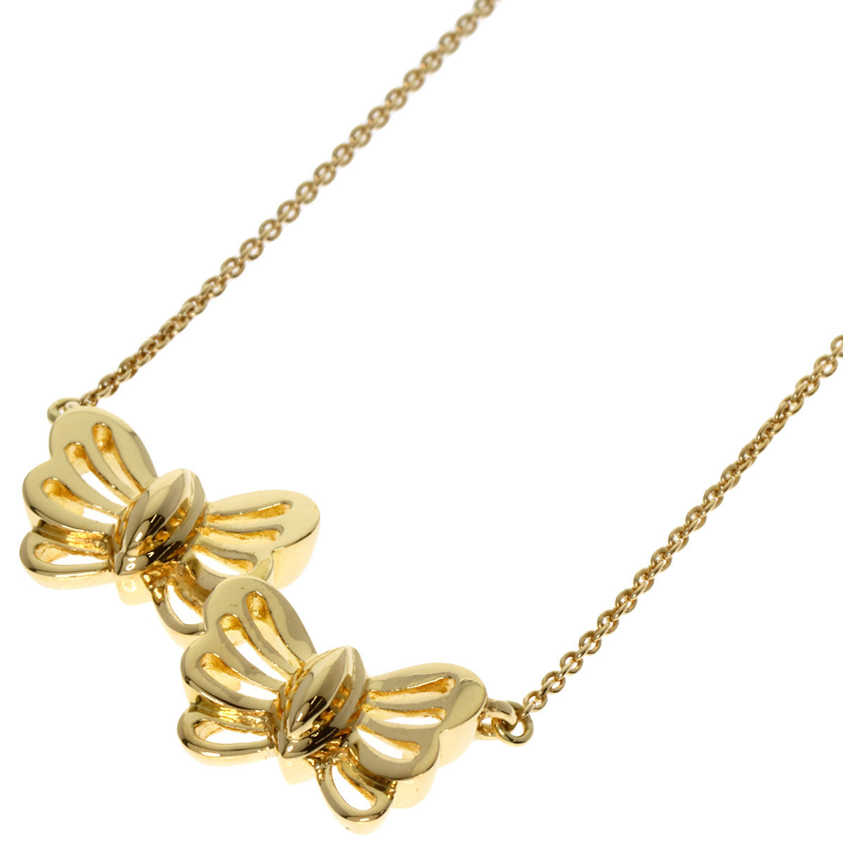 TIFFANY&Co. butterfly Necklace K18 Yellow Gold Ladies [Used]