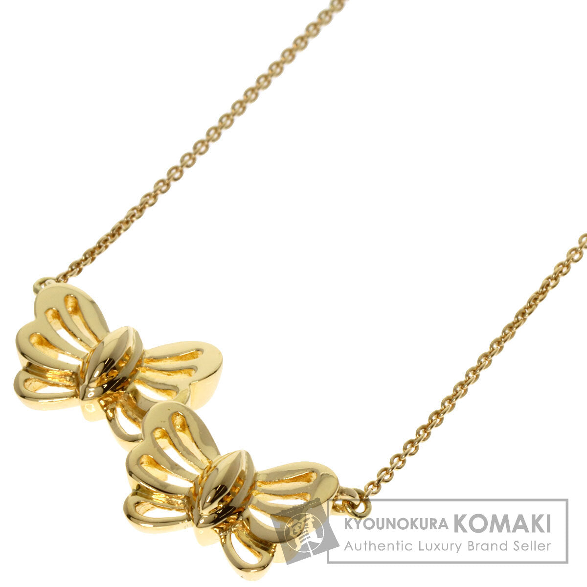 TIFFANY&Co. butterfly Necklace K18 Yellow Gold Ladies [Used]