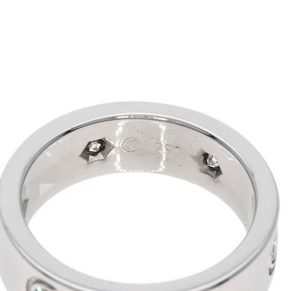 CARTIER   Ring love ring full Diamond #48 K18 White Gold Ladies