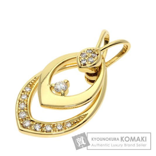 WALTHAM   Pendant top swing diamond K18 Yellow Gold Ladies