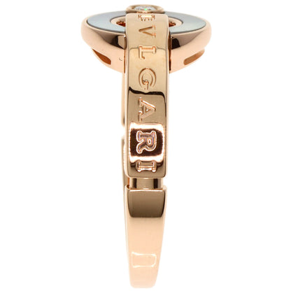 BVLGARI   Ring Openwork Diamond Shell #54 K18 Pink Gold Ladies