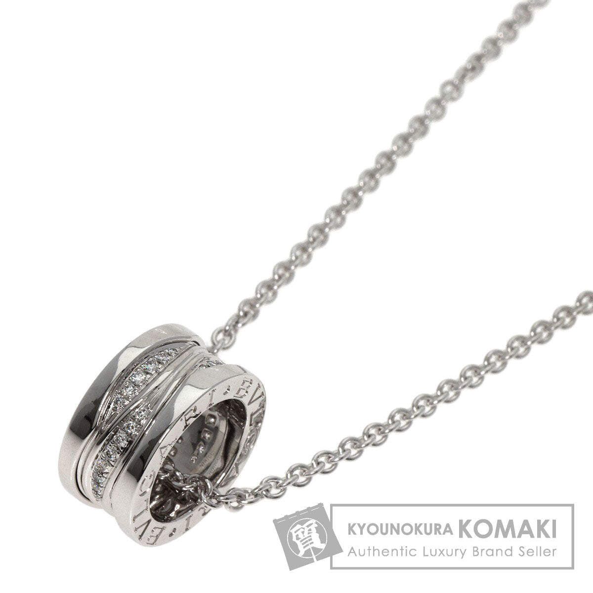 BVLGARI   Necklace B.zero1 Legend Diamond K18 White Gold Ladies