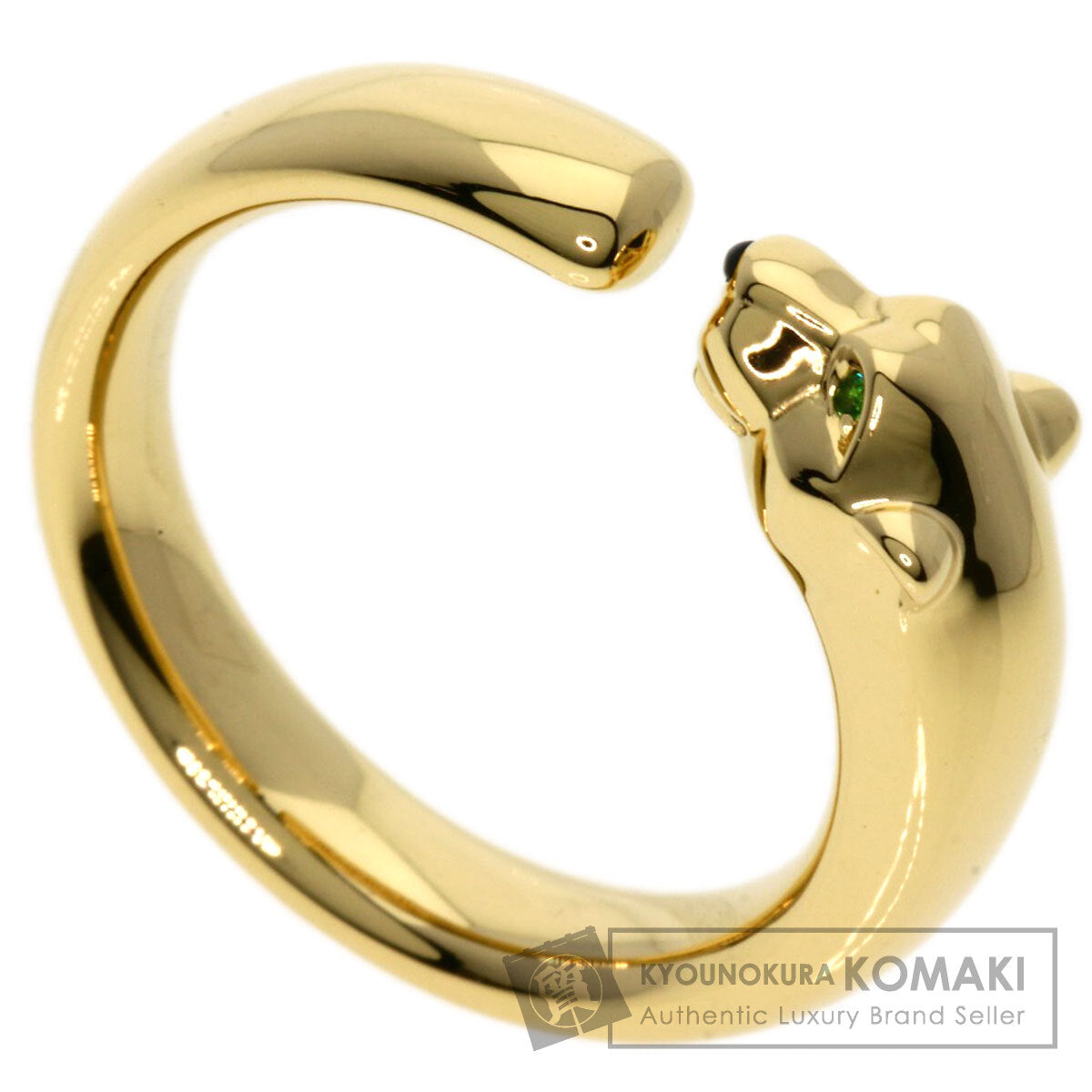 CARTIER PANTHERE Onyx Garnet #57 Ring K18 Yellow Gold Ladies [Used]