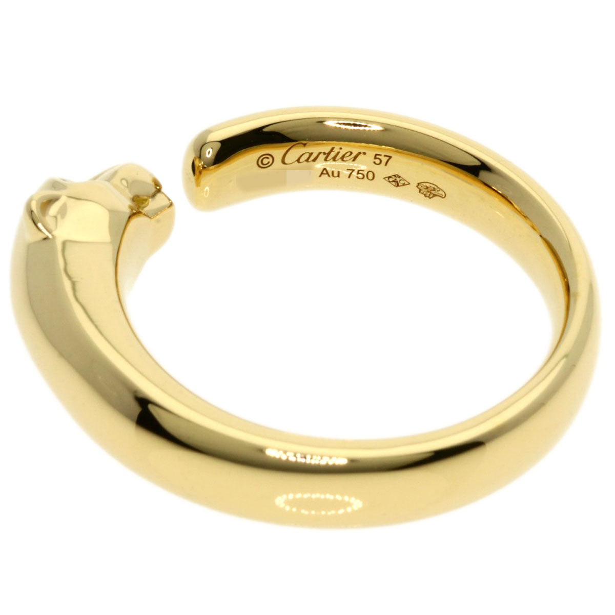 CARTIER PANTHERE Onyx Garnet #57 Ring K18 Yellow Gold Ladies [Used]