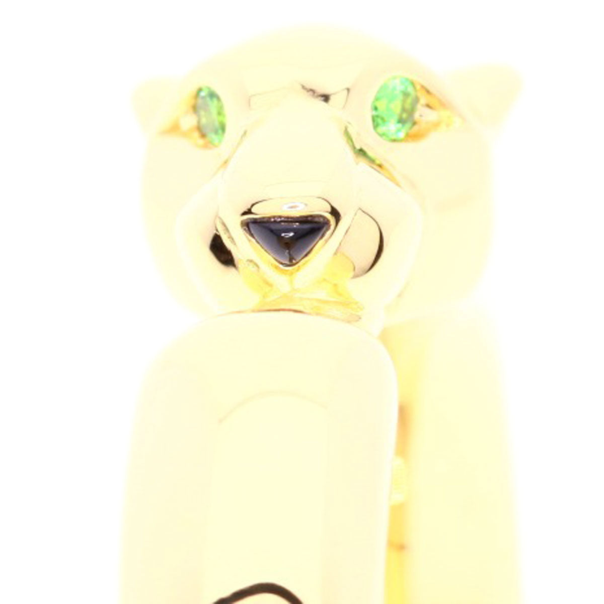 CARTIER PANTHERE Onyx Garnet #57 Ring K18 Yellow Gold Ladies [Used]