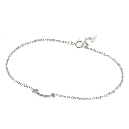 TIFFANY&Co.   Bracelet T Smile Mini Diamond K18 White Gold Ladies