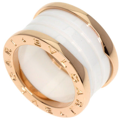 BVLGARI   Ring B-zero1 B-zero1 4 band White Ceramic #49 K18 Pink Gold Ladies