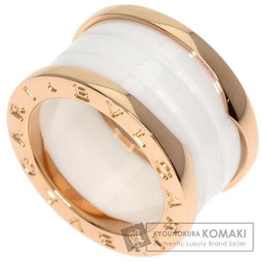 BVLGARI   Ring B-zero1 B-zero1 4 band White Ceramic #49 K18 Pink Gold Ladies