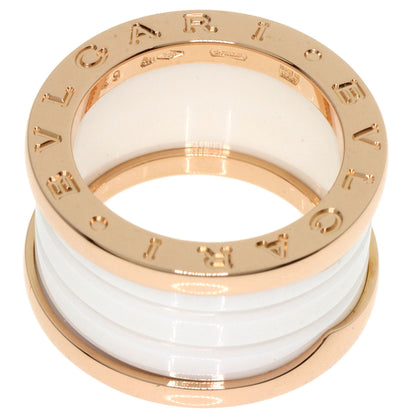 BVLGARI   Ring B-zero1 B-zero1 4 band White Ceramic #49 K18 Pink Gold Ladies