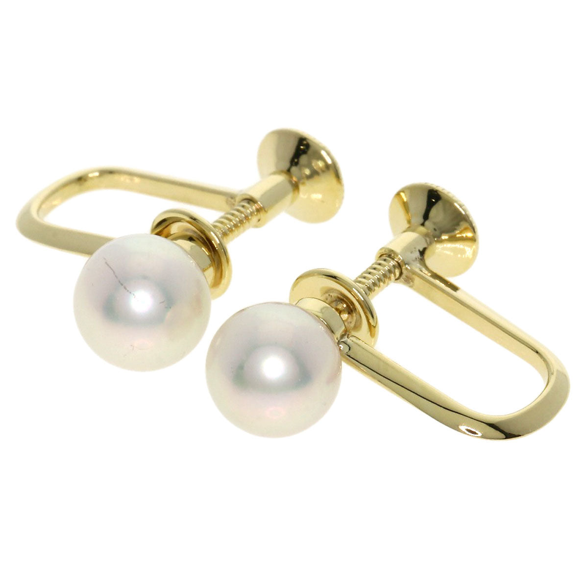 MIKIMOTO Pearl Pearl Earring K14 Yellow Gold Ladies [Used]