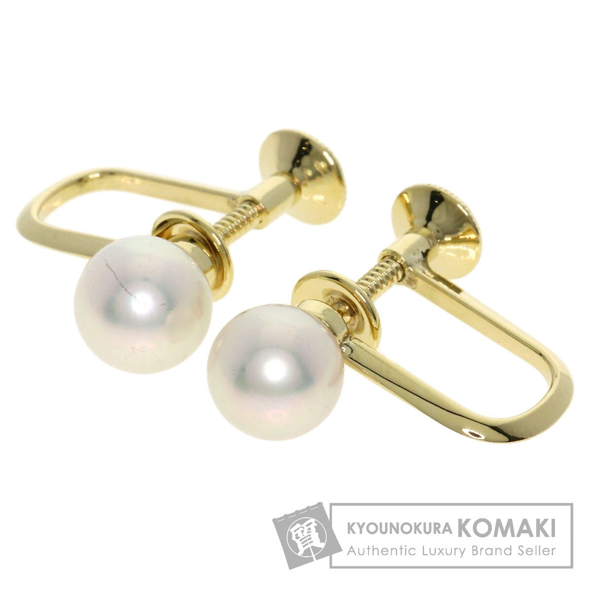 MIKIMOTO Pearl Pearl Earring K14 Yellow Gold Ladies [Used]