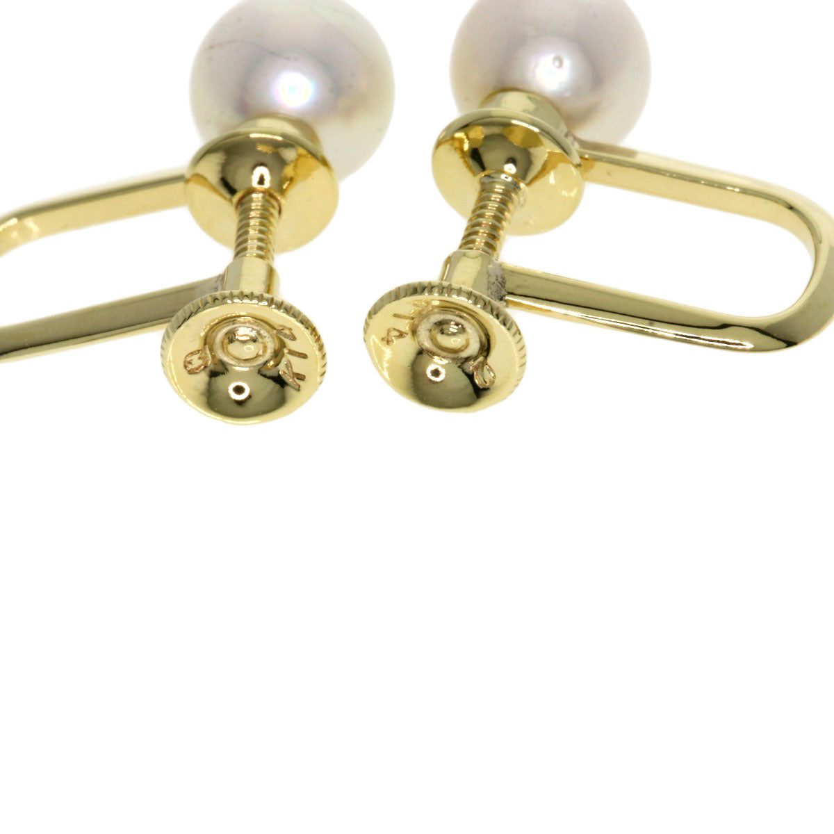 MIKIMOTO Pearl Pearl Earring K14 Yellow Gold Ladies [Used]