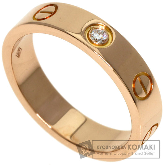 CARTIER   Ring mini love ring 1P Diamond #49 K18 Pink Gold Ladies