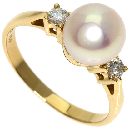 TIFFANY&Co.   Ring Pearl Pearl Diamond K18 Yellow Gold Ladies