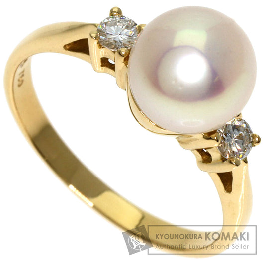 TIFFANY&Co.   Ring Pearl Pearl Diamond K18 Yellow Gold Ladies