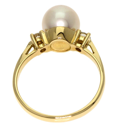 TIFFANY&Co.   Ring Pearl Pearl Diamond K18 Yellow Gold Ladies