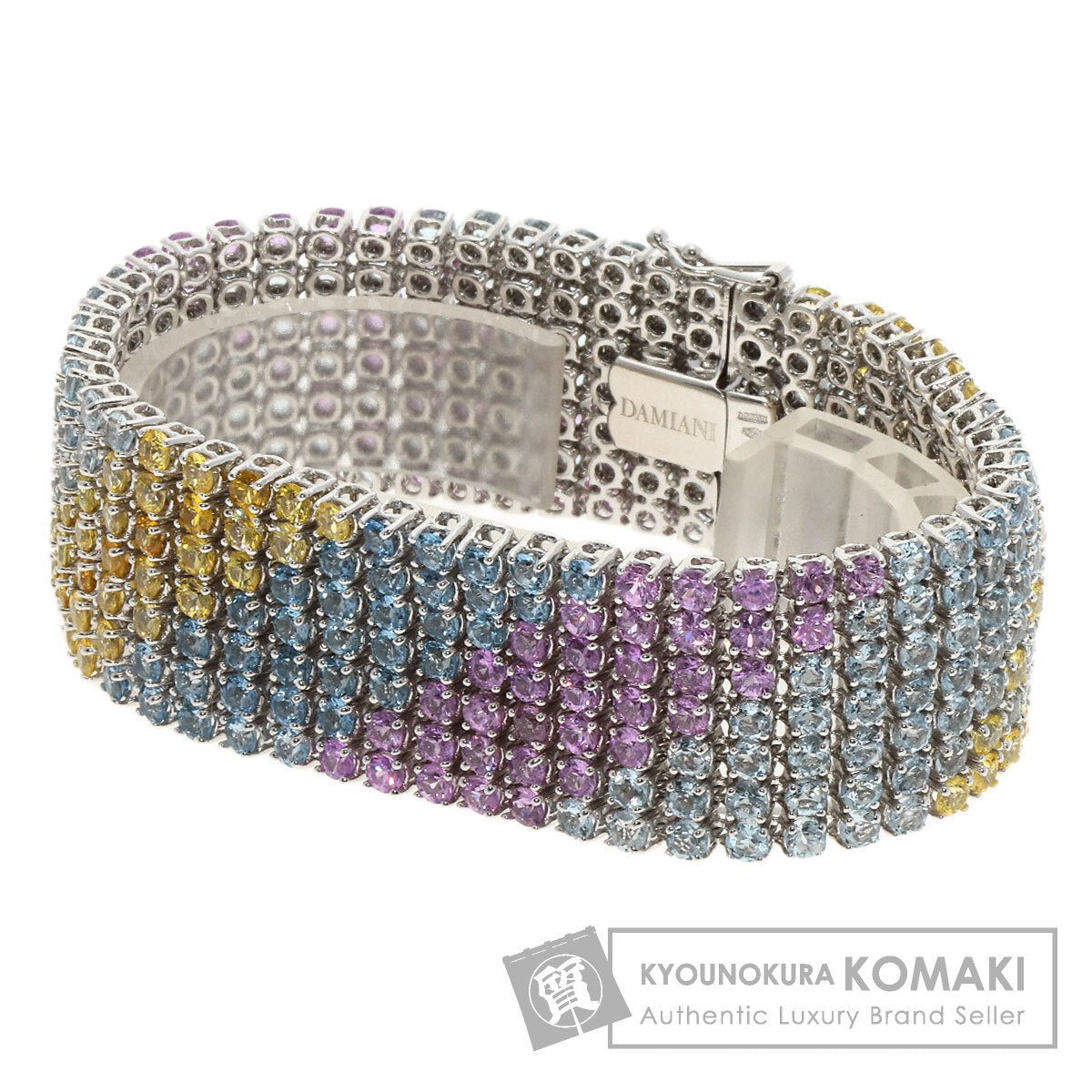 Damiani Sapphire Multicolor Bracelet K18 White Gold Ladies [Used]