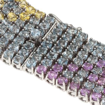 Damiani Sapphire Multicolor Bracelet K18 White Gold Ladies [Used]