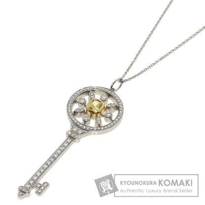 TIFFANY&Co. Starkey Yellow Diamond Necklace K18 White Gold PT950Ladies [Used]