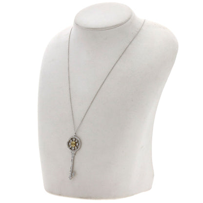 TIFFANY&Co. Starkey Yellow Diamond Necklace K18 White Gold PT950Ladies [Used]