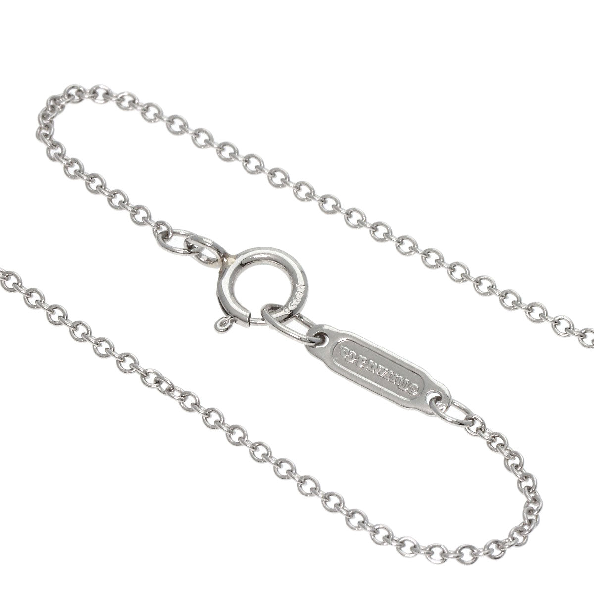 TIFFANY&Co.   Necklace Fleur de Lis Key Bar Diamond Platinum PT950 Ladies