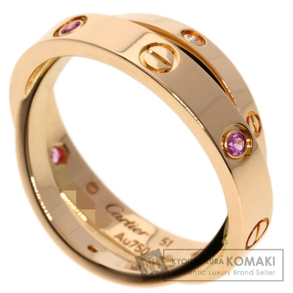 CARTIER   Ring Be Love Sapphire Diamond #51 K18 Pink Gold Ladies