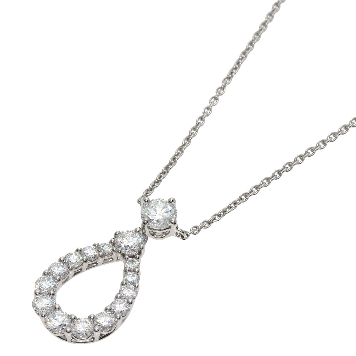 HARRY WINSTON Loop Pendant Extra Large Necklace Platinum PT950 Ladies [Used]