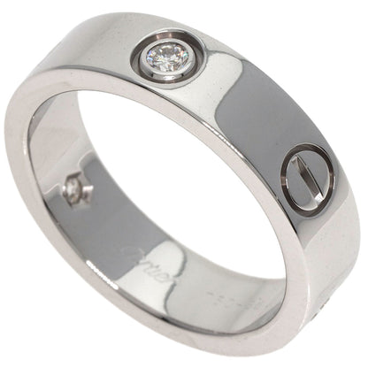 CARTIER   Ring love ring 3P Diamond #56 K18 White Gold Ladies