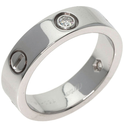 CARTIER   Ring love ring 3P Diamond #56 K18 White Gold Ladies